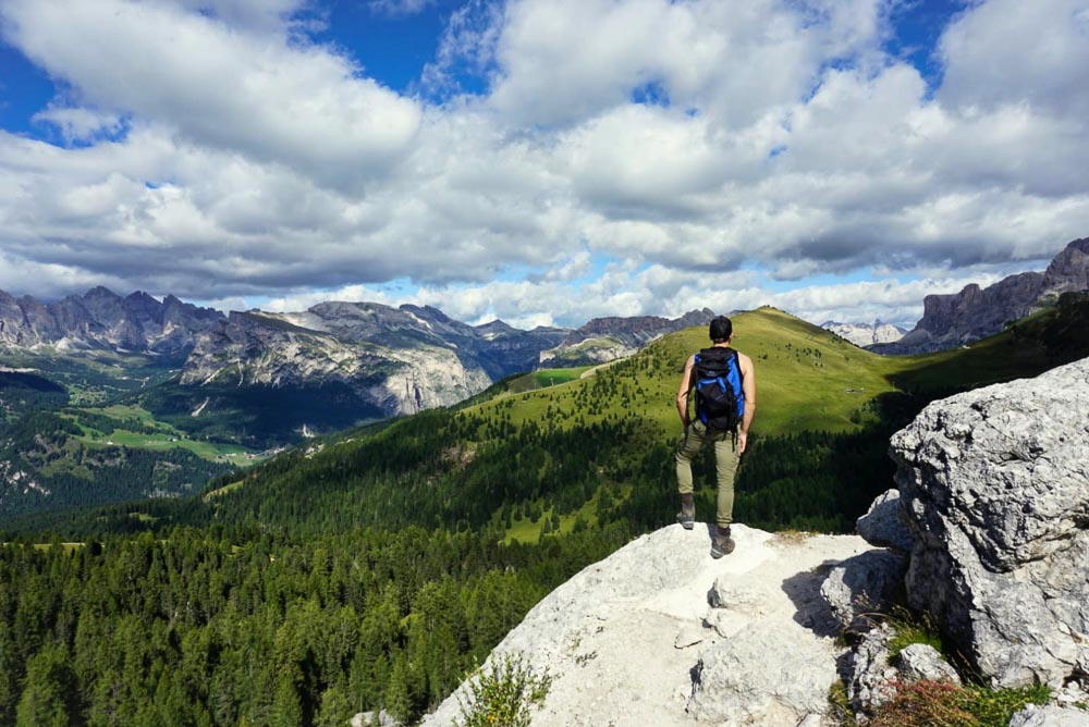 Ausblick Wandern Plattkofel Langkofel Dolomiten