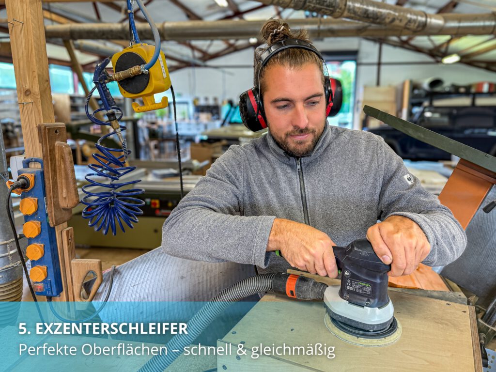 Camperausbau-Werkzeug: Exzenterschleifer für Camper-Ausbauer
