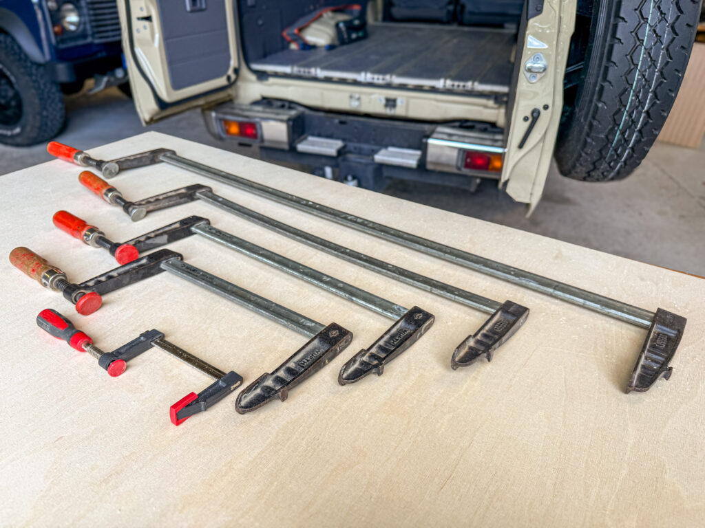 Zwingen und Spannwerkzeuge Varianten-Set für Van-Ausbau